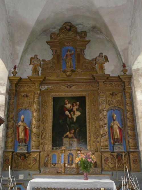 Marcenat église choeur retable